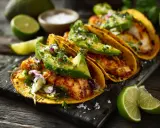 Fisk-taquitos med avokado och lime. Ett härligt taquitos recept som passar perfekt för en middag.